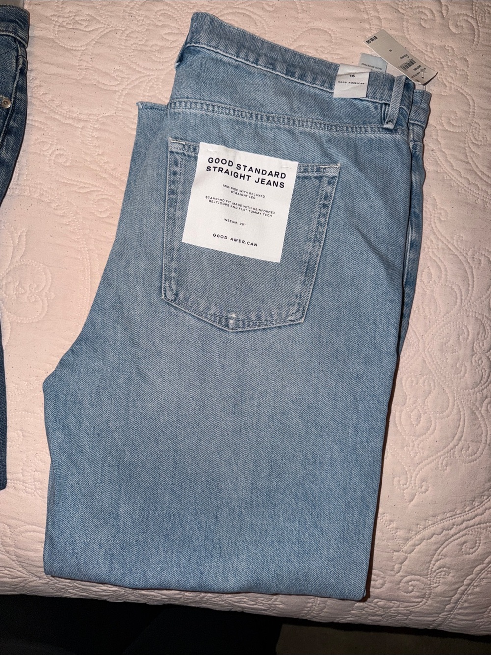 Good American Light Blue Straight Jeans - Good Standard